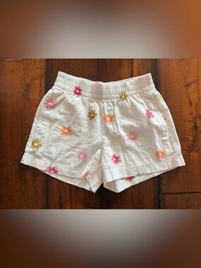 Old Navy Cream Floral Athletic Shorts